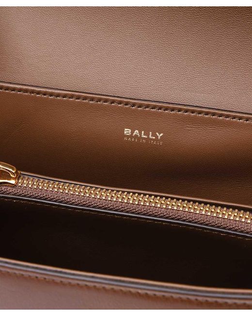 Bally Brown Logo Shoulder Bag