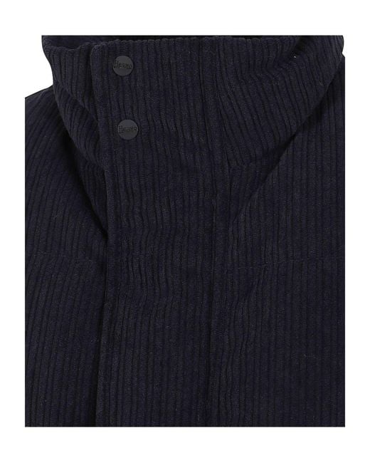 Herno Blue Quilted Padded Gilet for men