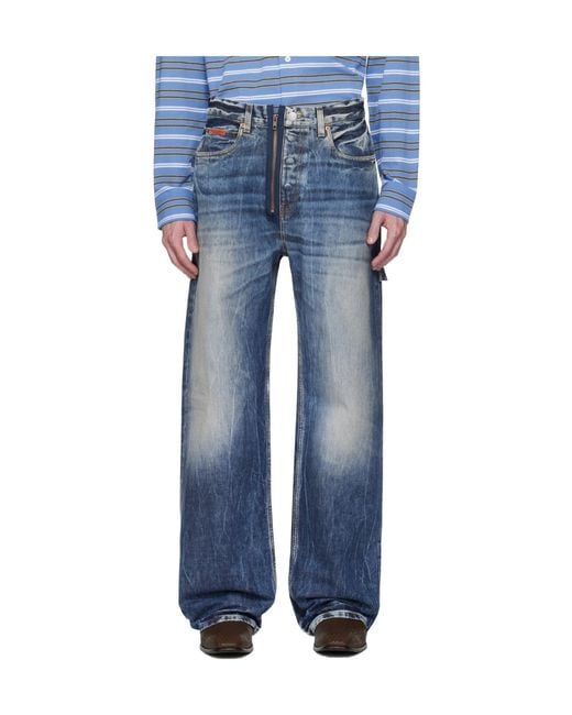 Martine Rose Blue Wide-Leg Jeans for men