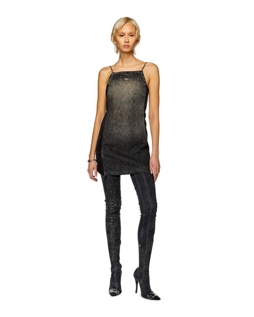 DIESEL Green De-Bety-S Straight Hem Denim Dress