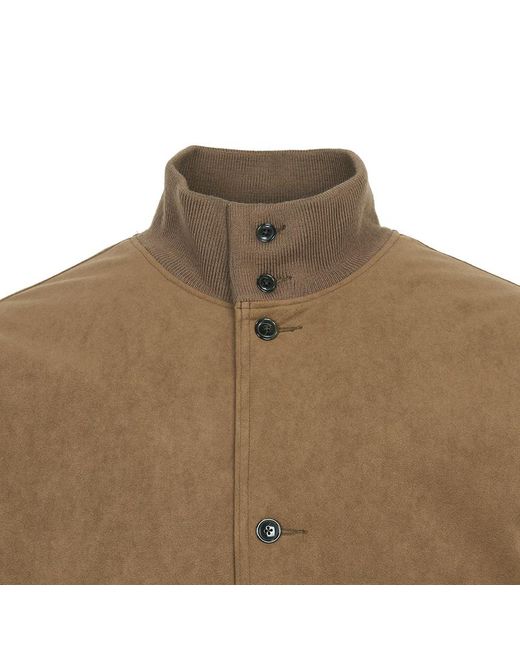 Nanamica Brown Stand-Up Collar Jacket for men