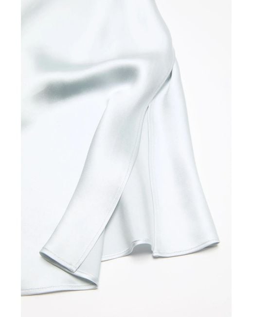 Acne Blue Shiny Satin Tank Top