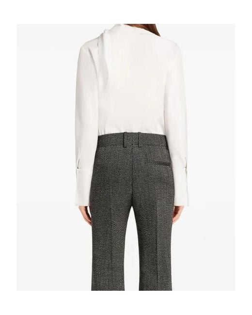 Courreges White Cotton Asymmetric Blouse