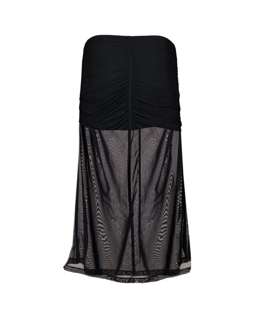 DIESEL Black O-Ira Gathered Midi Skirt