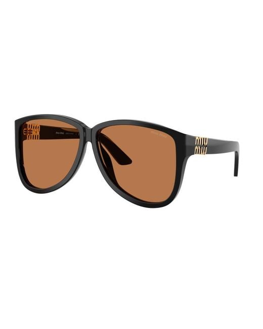 Miu Miu Multicolor Eyewear Oval Frame Full Rim Sunglasses