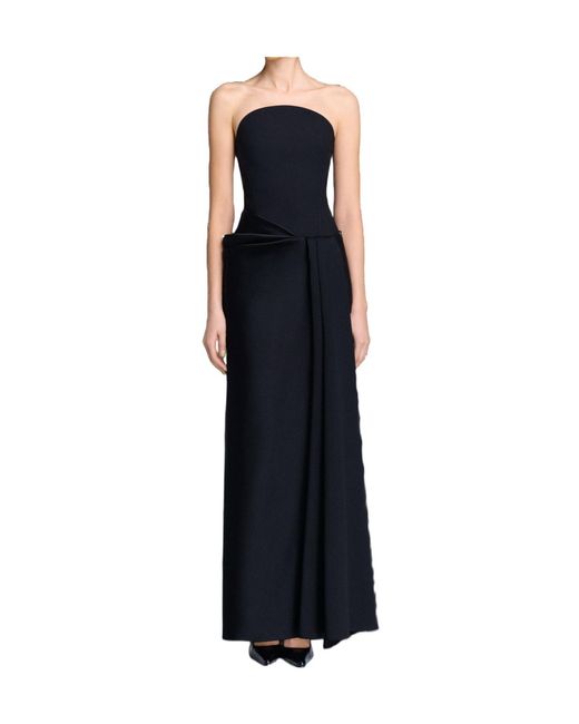 Solace London Black Strapless Dress