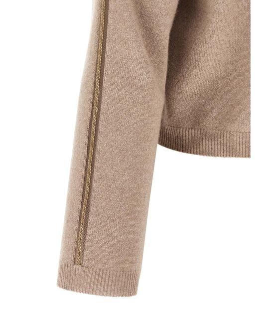 Fabiana Filippi Natural Filo Diamante V-Neck Cardigan