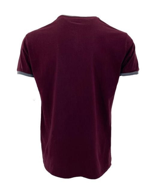 Armani Jeans Red Item O-Neck Short-Sleeved T-Shirt for men
