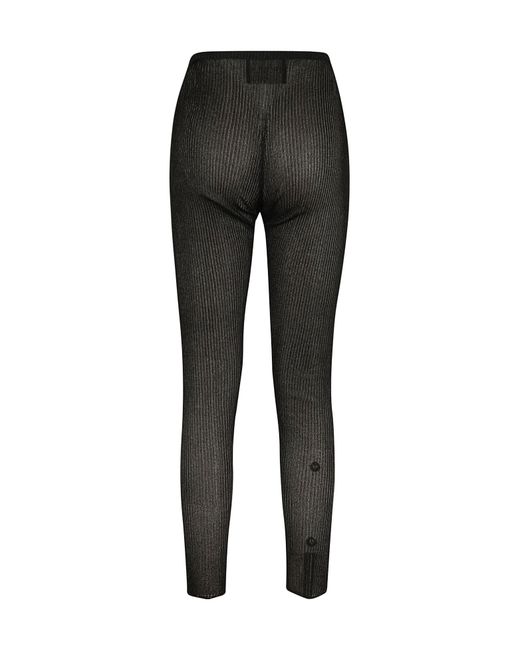 Dondup Black Ribbed-Knit Leggings