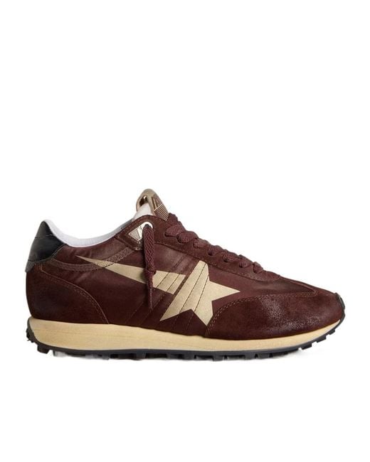 Golden Goose Deluxe Brand Brown Marathon Low-Top Sneakers