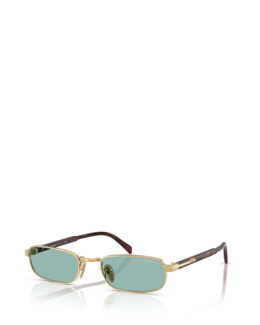 Prada Green Eyewear Rectangular Frame Sunglasses for men