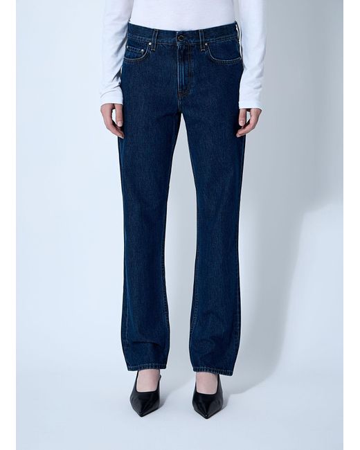Totême Blue Totême Logo Patch Straight-Leg Jeans