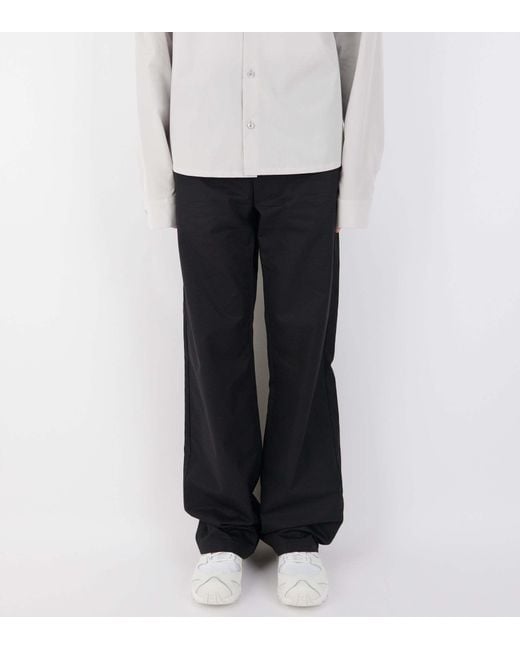 Rier Black Casual Pants With Belt Loops for men