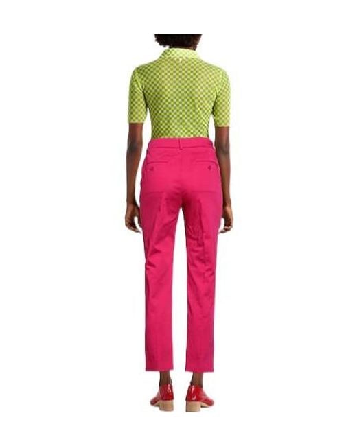Weekend by Maxmara Pink Solid Slim-Fit Pants