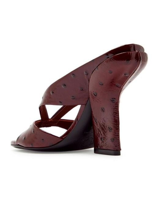 Dries Van Noten Brown High-Heeled Slippers