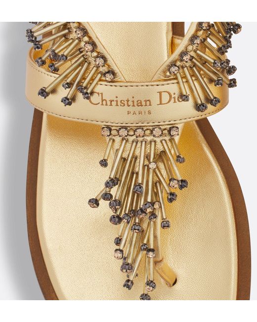 Dior Metallic Eclat Thong Sandal