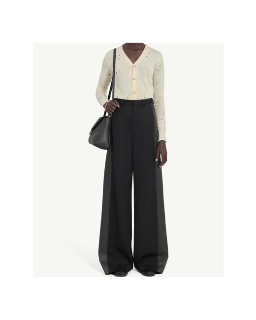 MM6 by Maison Margiela Black Wide-Leg Trousers