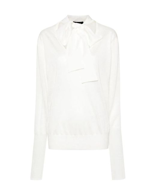 Fabiana Filippi White V-Neck Jumper