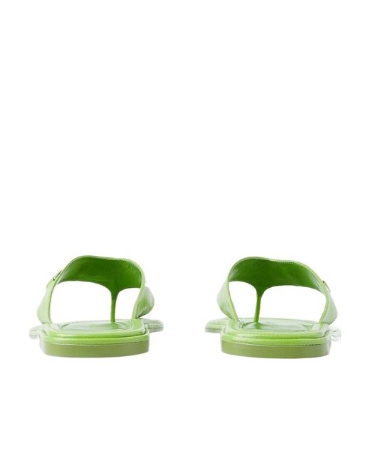 By Far Green Logo Sandals