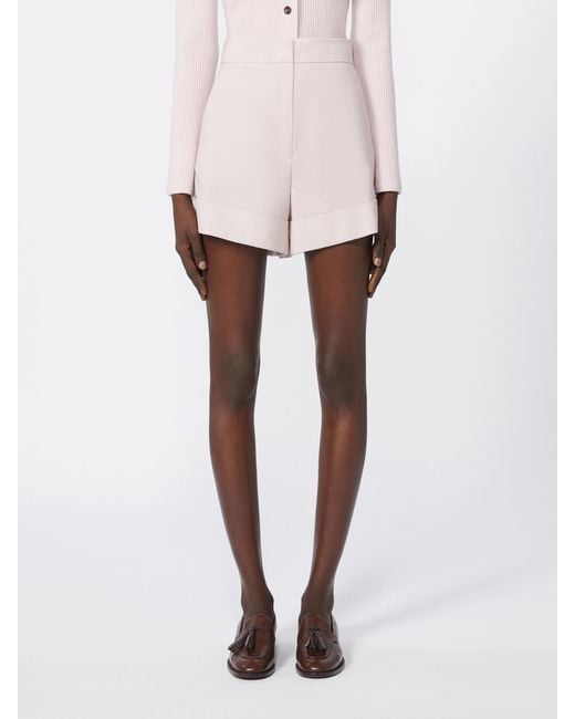 Max Mara Pink Mxmcelebre Turn-Up Hem Shorts