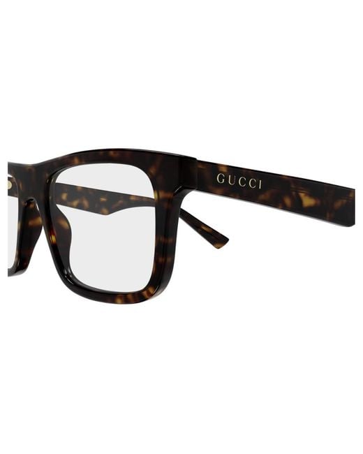 Gucci White Eyewear Square Frame Glasses for men