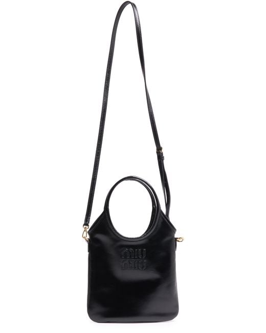 Miu Miu Black Mini Ivy Soft Leather Bag