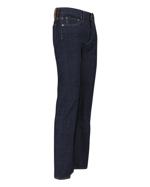 Tom Ford Blue Selvedge Bootcut Jeans for men