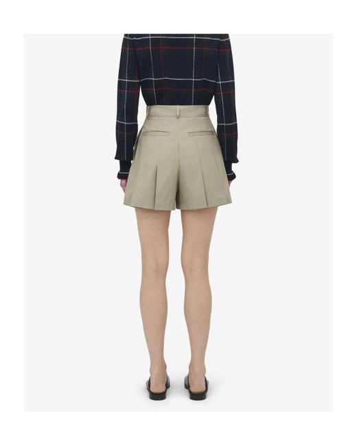 McQueen Natural Pleated Shorts