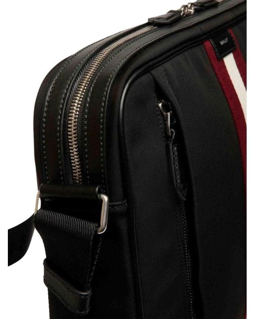 Bally Black Zippered Shoulder Bag for men