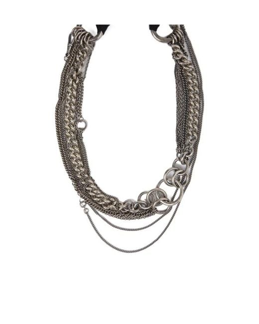 Ann Demeulemeester White Chanelles Necklace