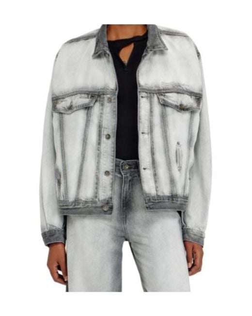 DIESEL Gray D Denver Fsi Oversized Denim Jacket for men