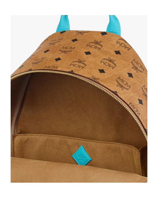 MCM Blue Dj Khaled Logo Backpack for men