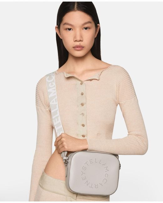 Stella McCartney Gray Logo Shoulder Bag