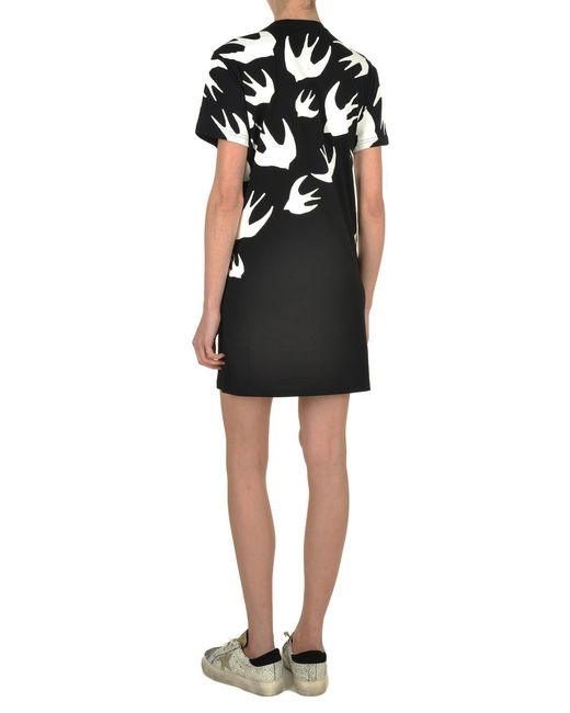 McQ Alexander McQueen Black T-Shirt Dress
