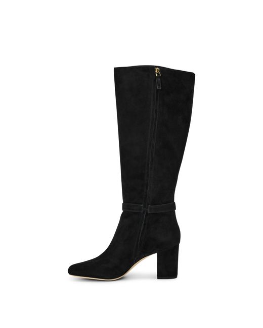 Ralph Lauren Black Leather Kellie Knee High Boots