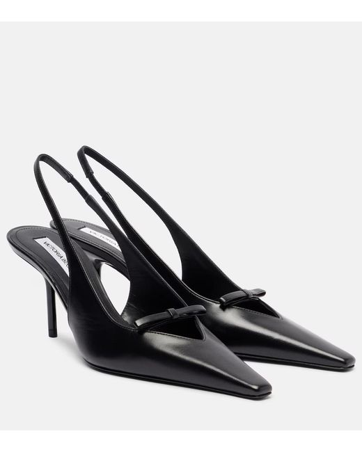 Victoria Beckham Multicolor 75 Leather Slingback High-Heel Sandals