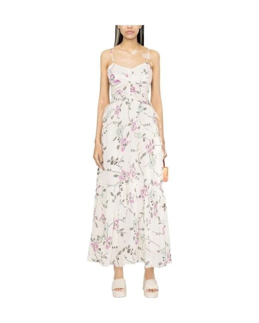 Isabel Marant White Giana Printed Cotton Voile Dress