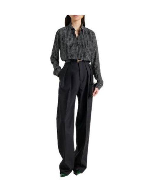 Tom Ford Black Polka-Dot Silk Shirt