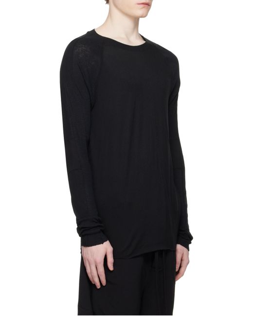 Thom Krom Black Long Sleeve T-Shirt for men