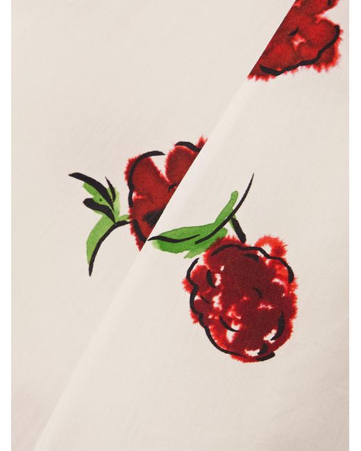 Khaite Pink Isabella Floral Printed Midi Dress