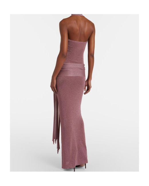 AYA MUSE Pink Knitted Sequined Dress