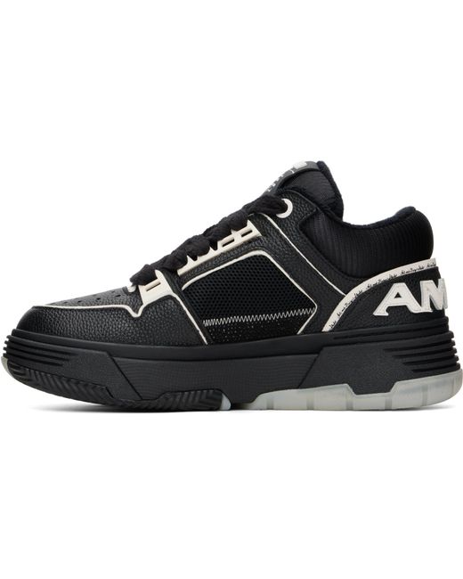 Amiri Black Ma-1 Leather Mesh Sneakers for men