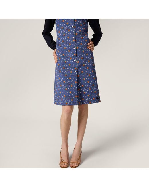 Miu Miu Blue Poplin Dress