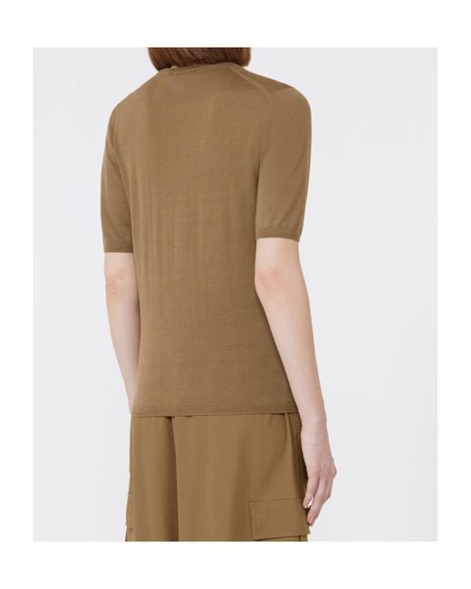 Max Mara Natural Gerico Short-Sleeved Knitted Jumper