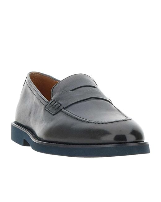 Doucal's Blue Penny Loafers for men