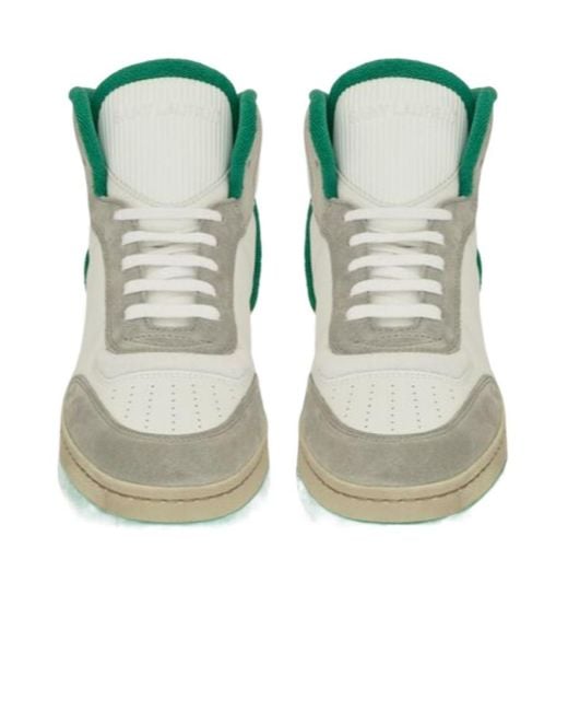 Saint Laurent Green Sl/80 Lace-Up Sneakers for men