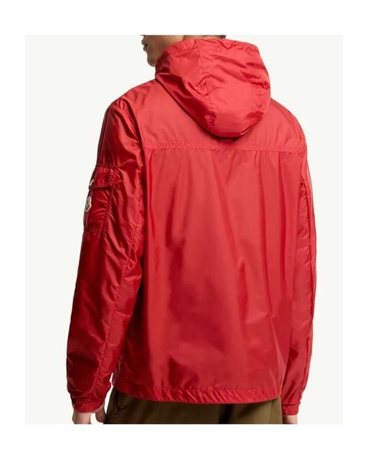 Moncler Red Etiache Hooded Jacket for men