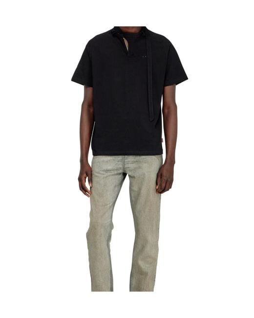 DIESEL Black T-Kauko Crewneck T-Shirt for men