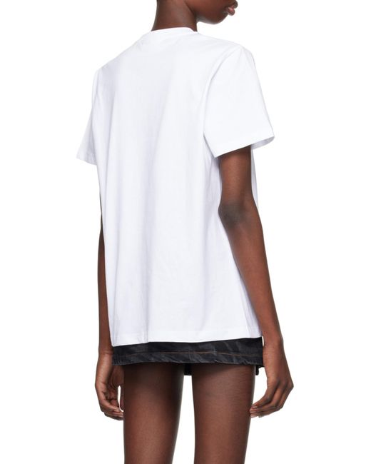 Ganni White Cherry Printed Crewneck T-Shirt