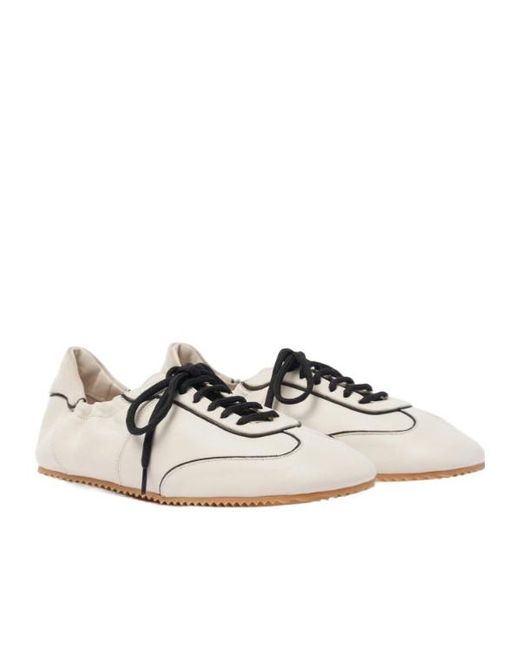 Scarosso White Riley Lace-Up Sneakers